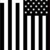 Black and White Cross American Flag Vinyl Sticker
