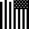 Black and White Cross American Flag Magnet