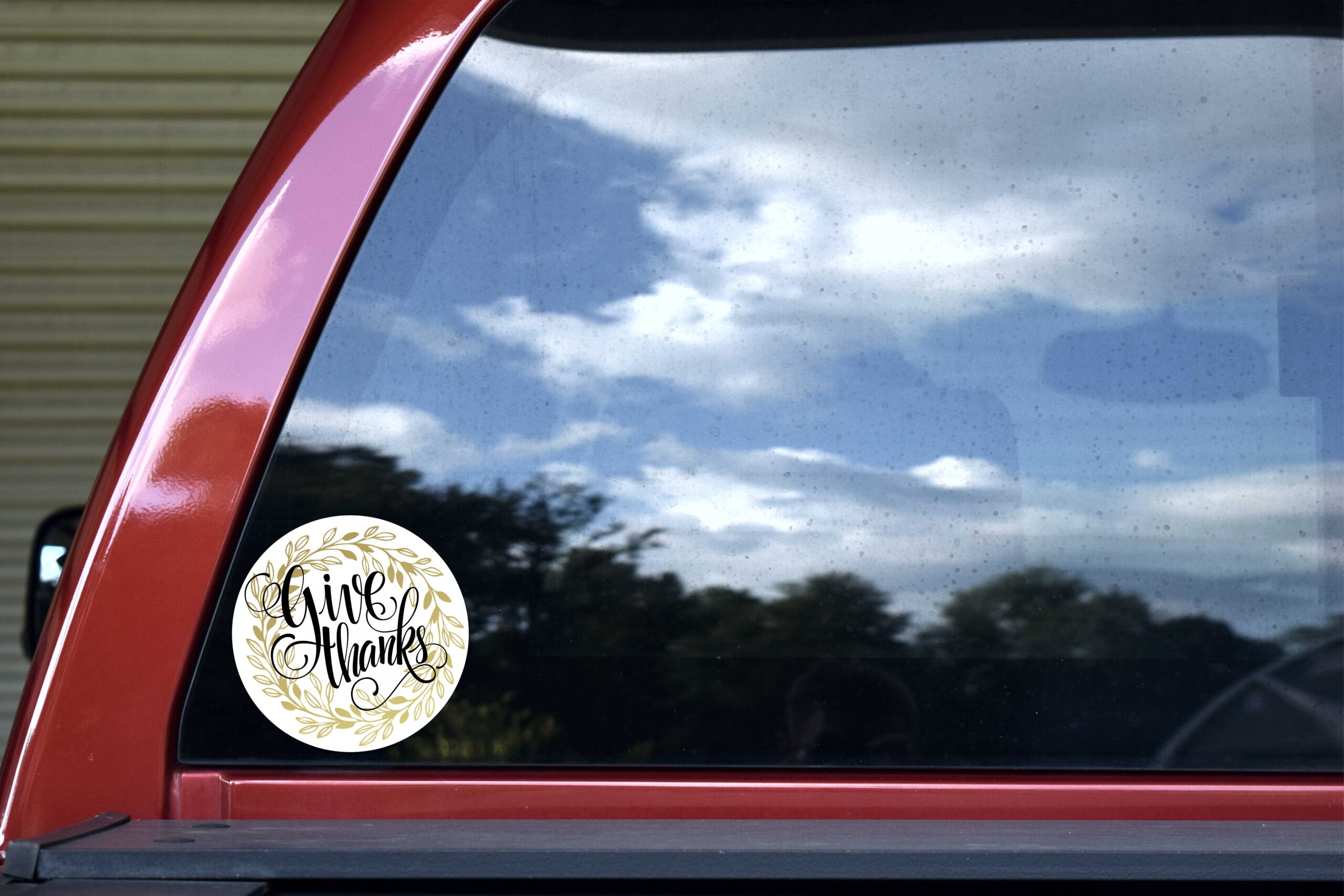 Give Thanks Vinyl Sticker