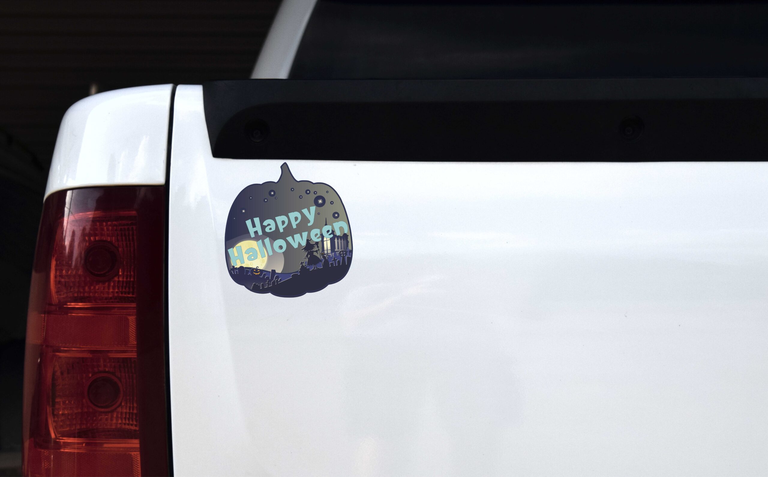 Pumpkin Happy Halloween Vinyl Sticker