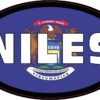 Flag Oval Niles MI Vinyl Sticker