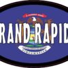 Flag Oval Grand Rapids MI Vinyl Sticker
