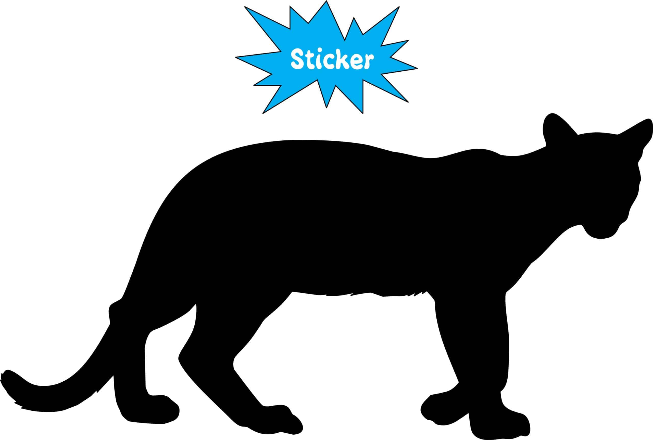 StickerTalk Cougar Silhouette Vinyl Sticker, 5 inches x 2.5 inches - Image 3