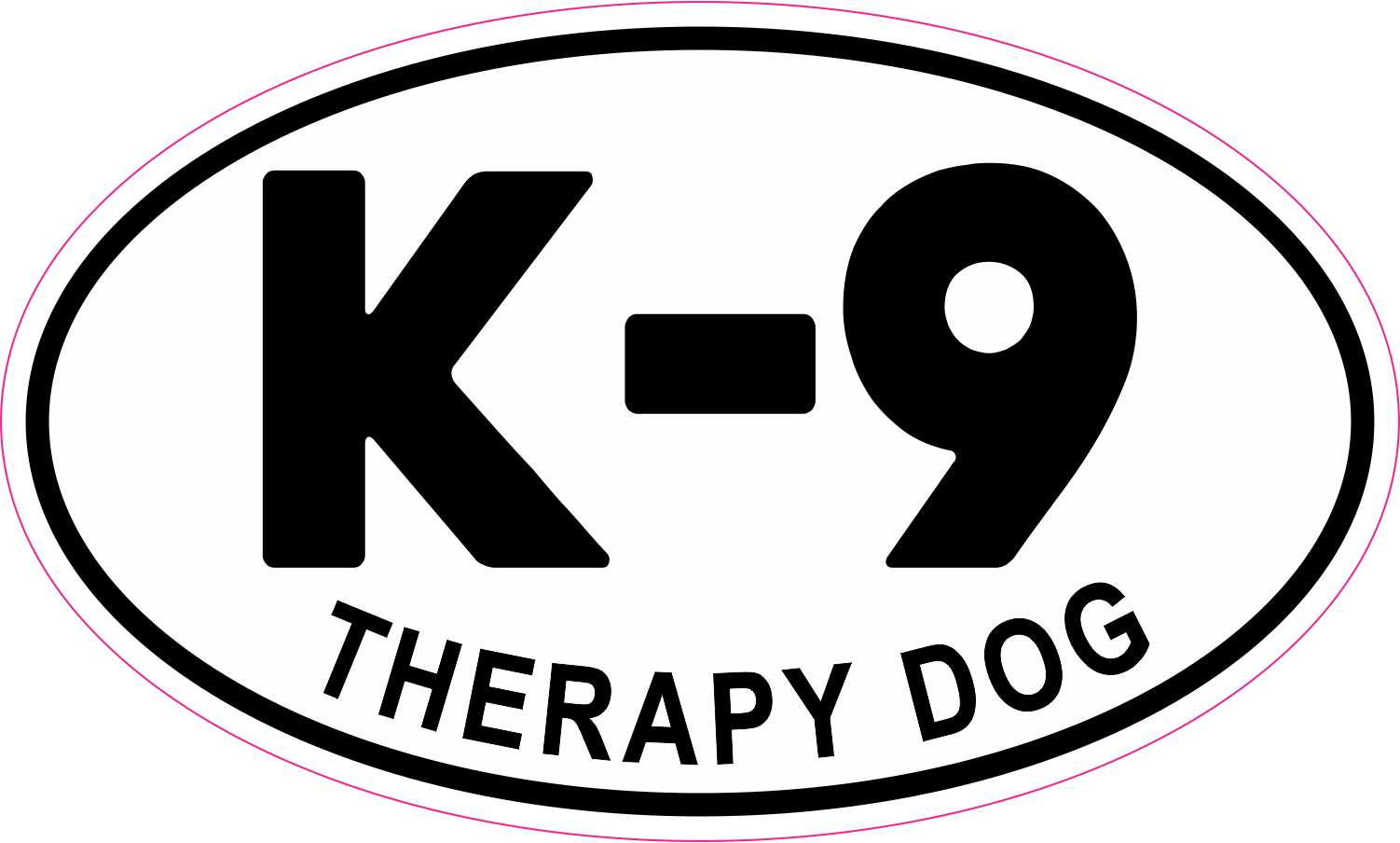 Oval K-9 Therapy Dog Vinyl Sticker