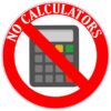 No Calculators Vinyl Sticker