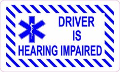 Driver Is Hearing Impaired Vinyl Sticker