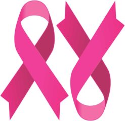 Pink Breast Cancer Awareness Ribbon Vinyl Stickers