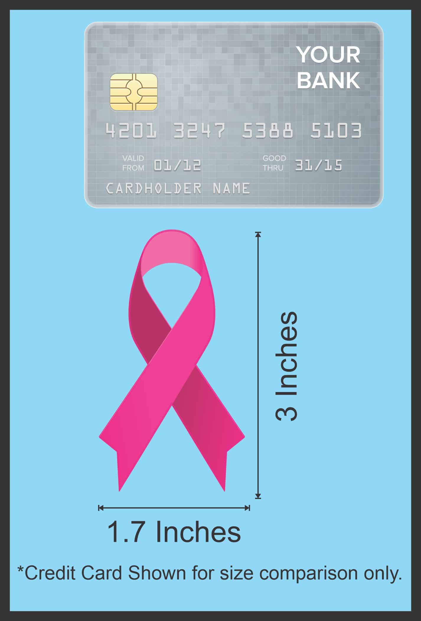 StickerTalk Pink Breast Cancer Awareness Ribbon Vinyl Stickers, - Image 9