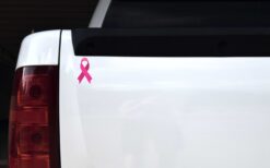 Pink Breast Cancer Awareness Ribbon Vinyl Stickers