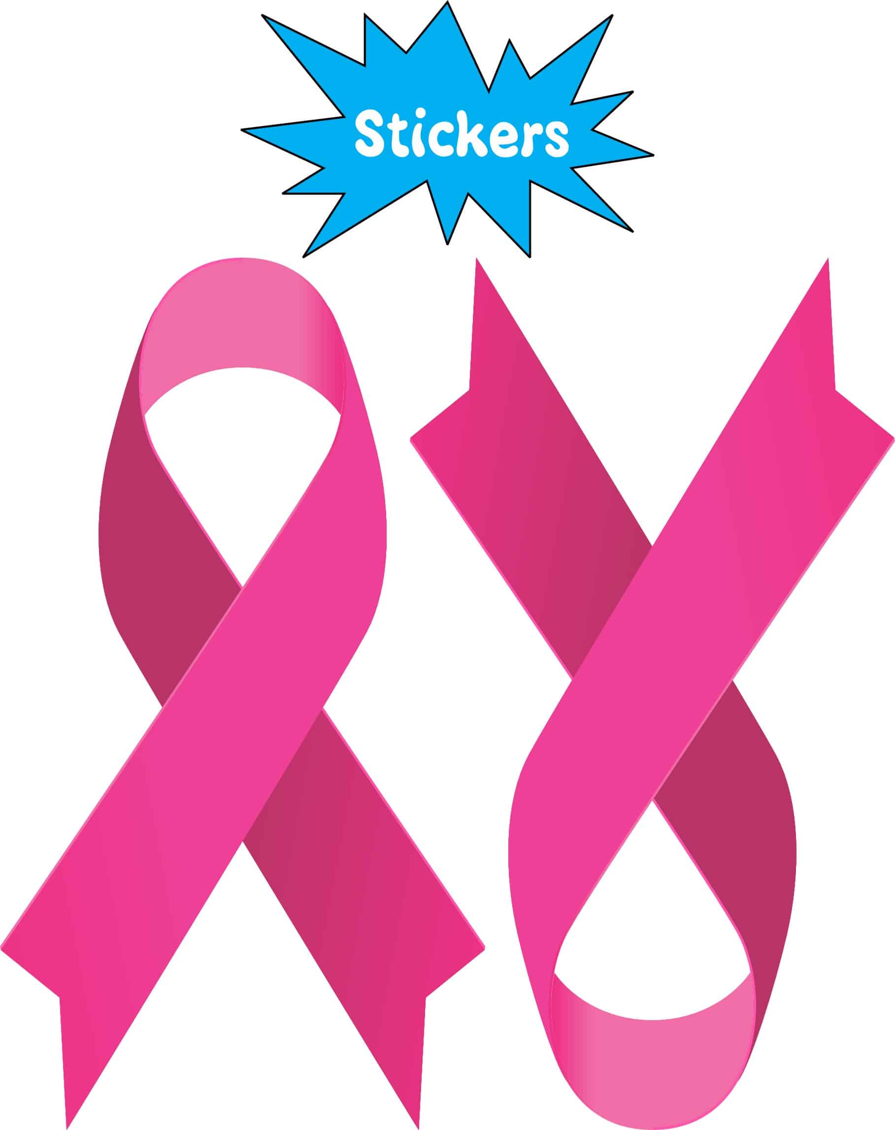 StickerTalk Pink Breast Cancer Awareness Ribbon Vinyl Stickers, - Image 2
