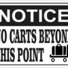 Luggage No Carts Beyond This Point Vinyl Sticker