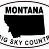 Oval Montana Big Sky Country Vinyl Sticker