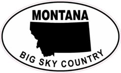 Oval Montana Big Sky Country Vinyl Sticker