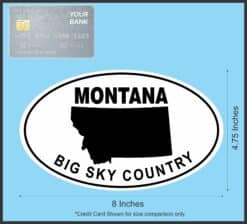 StickerTalk Oval Montana Big Sky Country Vinyl Sticker, 7.75 inches x 4.75 inches