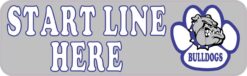 Blue Bulldog Start Line Here Vinyl Sticker