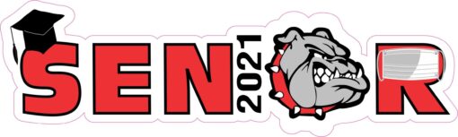 Red Bulldog Senior 2021 Vinyl Sticker