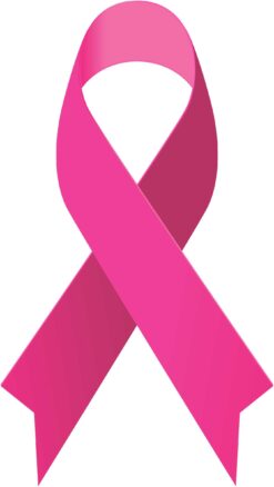Pink Breast Cancer Awareness Ribbon Vinyl Sticker
