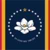 Mississippi in God We Trust Flag Vinyl Sticker