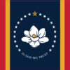 Mississippi in God We Trust Flag Vinyl Sticker
