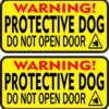 Do Not Open Door Protective Dog Vinyl Stickers
