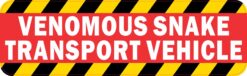 Venomous Snake Transport Vehicle Vinyl Sticker