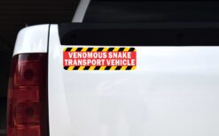 Venomous Snake Transport Vehicle Vinyl Sticker