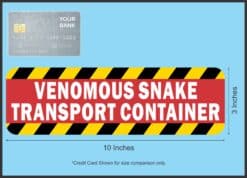 StickerTalk Venomous Snake Transport Container Vinyl Sticker, 10