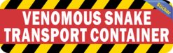 StickerTalk Venomous Snake Transport Container Vinyl Sticker, 10