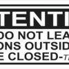 Do Not Leave Donations Outside Vinyl Sticker