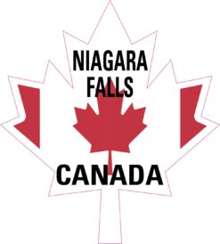 Maple Leaf Niagara Falls Canada Vinyl Sticker