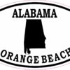 Oval Orange Beach Alabama Vinyl Sticker