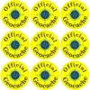 Yellow Official Geocache Vinyl Stickers