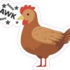 Bawk Chicken Vinyl Sticker
