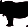 Rhinoceros Silhouette Vinyl Sticker