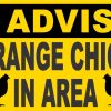 StickerTalk Free Range Chickens in Area Magnet, 7 inches x 3 inc