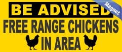 Alternative view of StickerTalk Free Range Chickens in Area Magnet, 7 inches x 3 inc