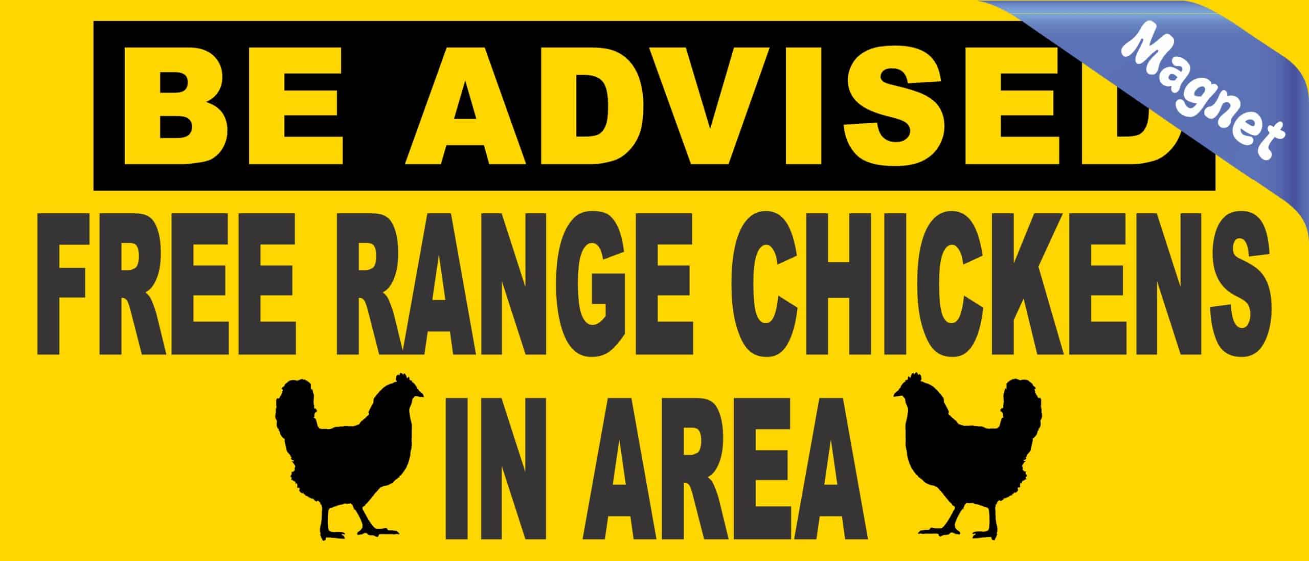 StickerTalk Free Range Chickens in Area Magnet, 7 inches x 3 inc - Image 2
