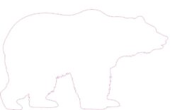 Right Facing White Bear Vinyl Sticker