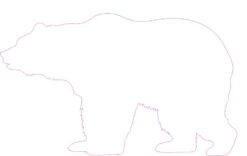 Left Facing White Bear Vinyl Sticker
