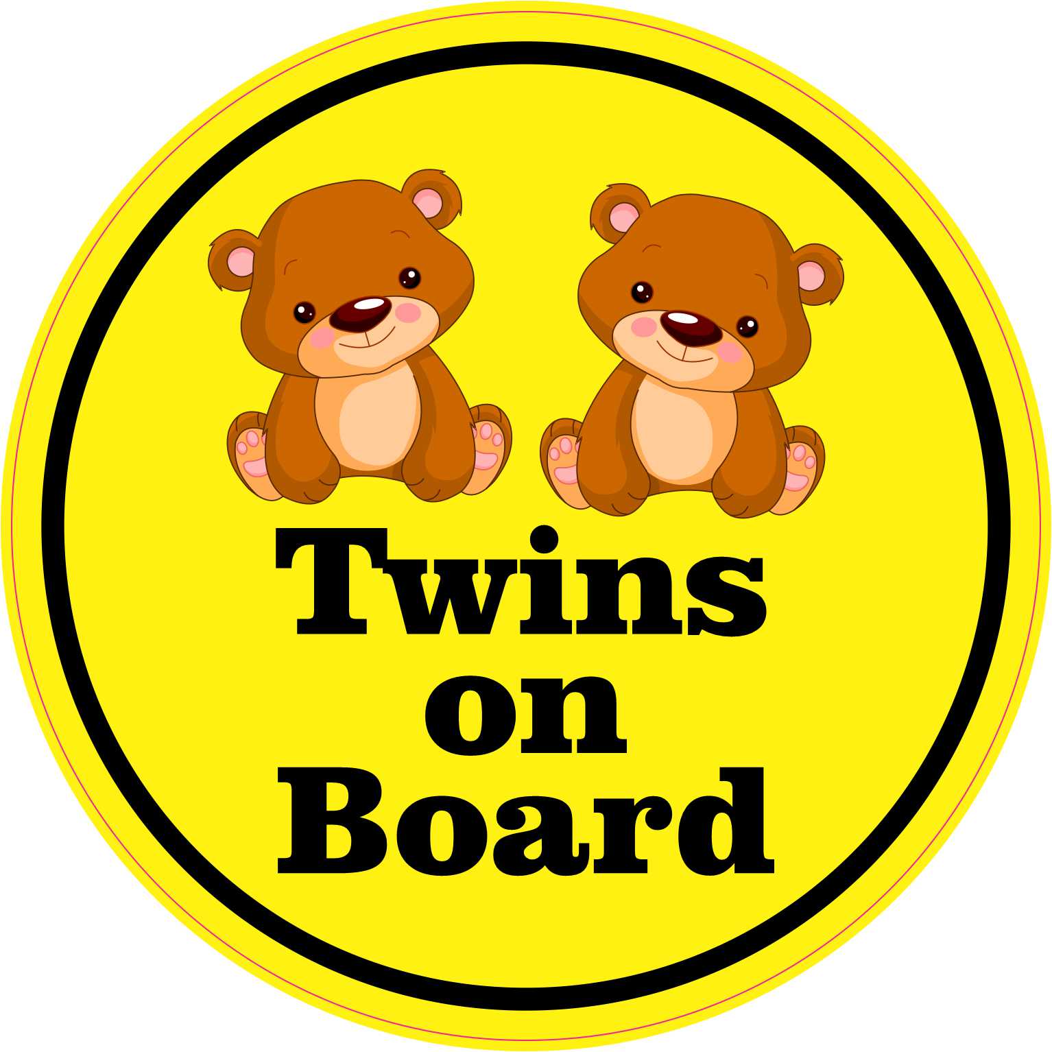 Girl Twins on Board Vinyl Sticker