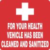 StickerTalk Vehicle Has Been Cleaned and Sanitized Magnet, 5 inches x 5 inches