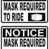 Mask Required to Ride Vinyl Stickers