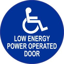 Low Energy Power Operated Door Vinyl Sticker