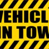 Vehicle in Tow Vinyl Sticker