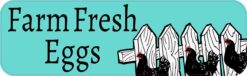 Farm Fresh Eggs Vinyl Sticker