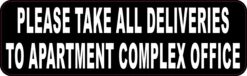 All Deliveries to Complex Office Vinyl Sticker