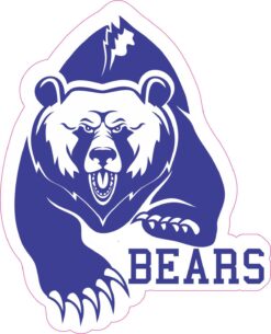 Blue Bears Mascot Vinyl Sticker