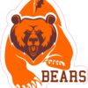 Orange Bears Mascot Vinyl Sticker