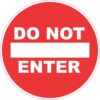 White Border Do Not Enter Vinyl Sticker