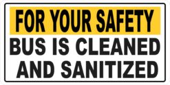 Bus Is Cleaned and Sanitized Magnet
